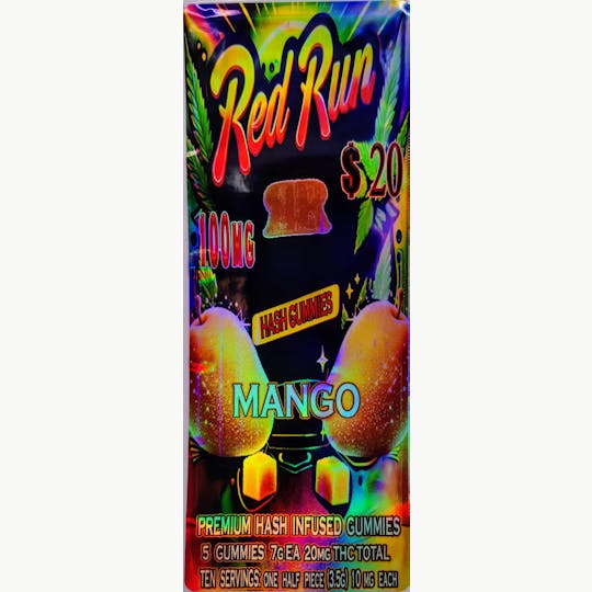 Red Run Cannabis Cultivators - Red Run - Mango Gummies 100mg - 1