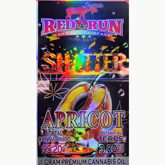 Red Run Cannabis Cultivators - Red Run - Apricot Shatter 1g - 1