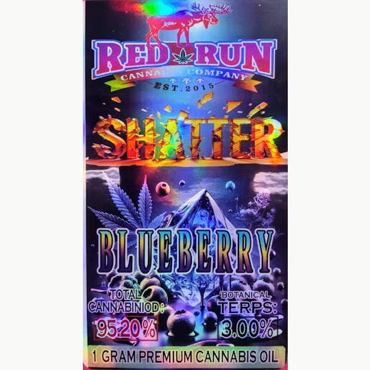 Red Run Cannabis Cultivators - Red Run - Blueberry Shatter 1g - 1