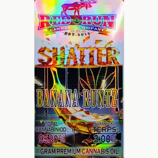 Red Run Cannabis Cultivators - Red Run - Banana Runtz Shatter 1g - 1
