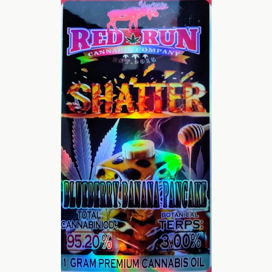 Red Run Cannabis Cultivators - Red Run - Blueberry Banana Shatter 1g - 1