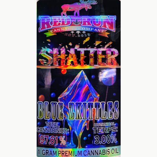 Red Run Cannabis Cultivators - Red Run - Blueberry Zkittles Shatter 1g - 1