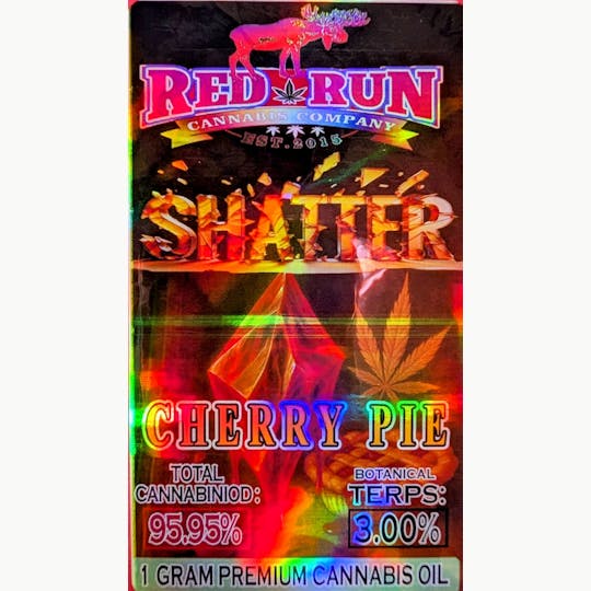 Red Run Cannabis Cultivators - Red Run - Cherry Pie Shatter 1g - 1