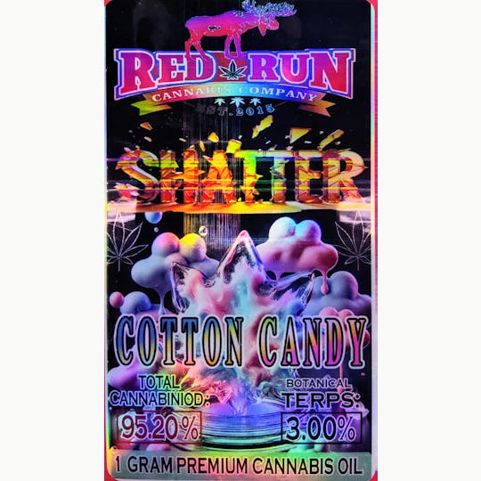 Red Run Cannabis Cultivators - Red Run - Cotton Candy Shatter 1g - 1