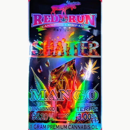 Red Run Cannabis Cultivators - Red Run - Mango Shatter 1g - 1