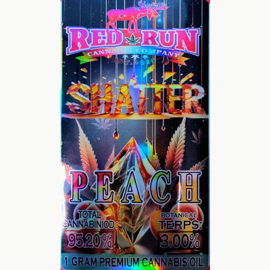 Red Run Cannabis Cultivators - Red Run - Peach Shatter 1g - 1