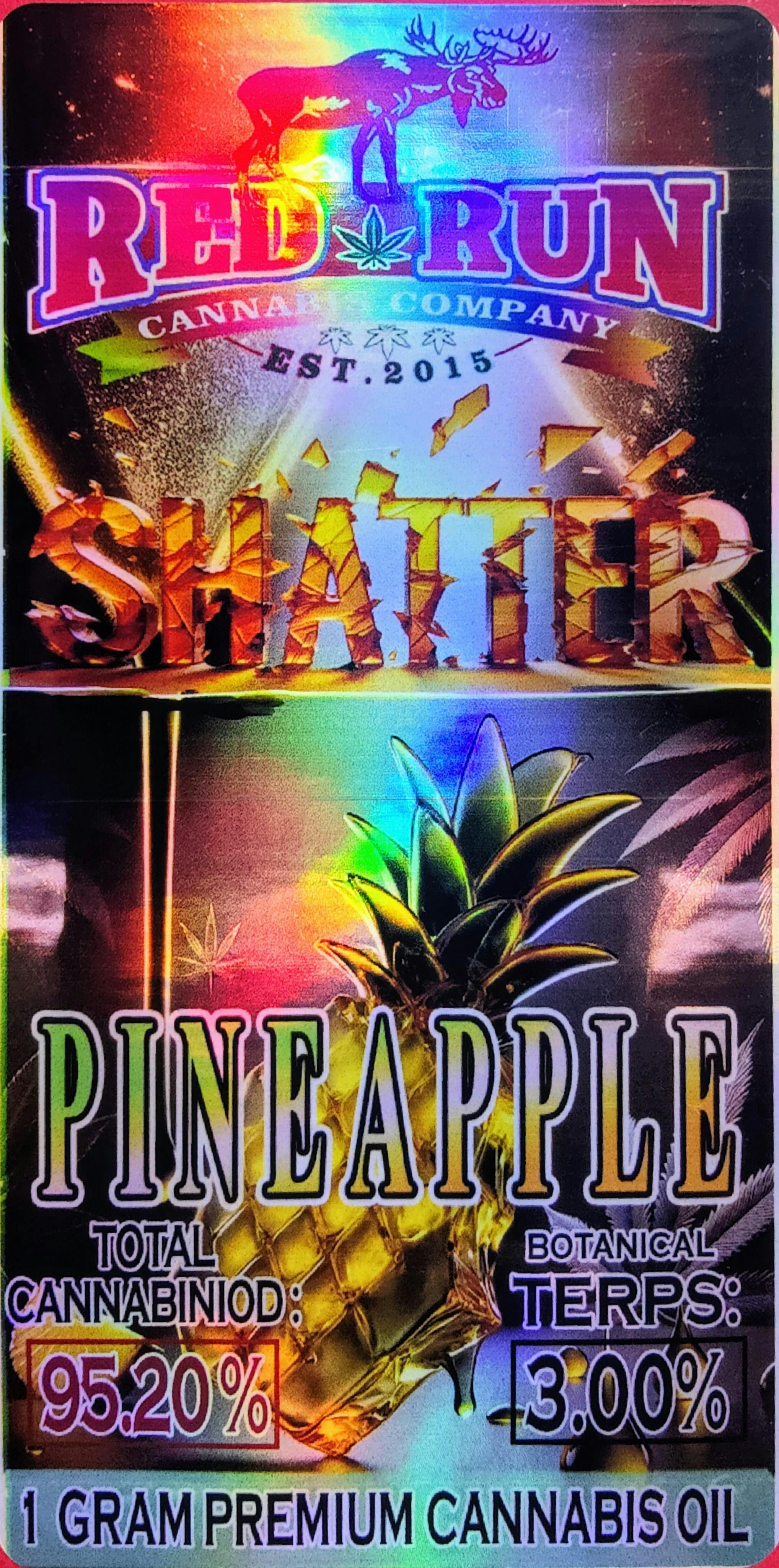 Red Run Cannabis Cultivators - Red Run - Pineapple Shatter 1g - 1