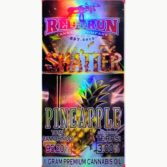 Red Run Cannabis Cultivators - Red Run - Pineapple Shatter 1g - 1