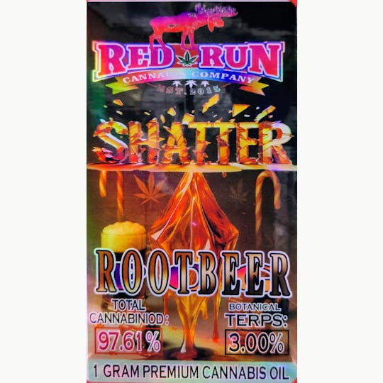 Red Run Cannabis Cultivators - Red Run - Rootbeer Shatter 1g - 1