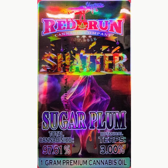Red Run Cannabis Cultivators - Red Run - Sugar Plum Shatter 1g - 1