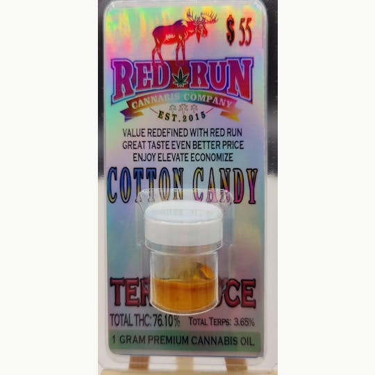 Red Run Cannabis Cultivators - Red Run - Terp Sauce Cotton Candy 1g - 1