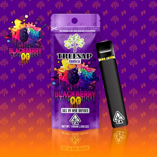 Treesap - CA - Treesap 1g AIO Disposables- Blackberry OG (Indica) - 1
