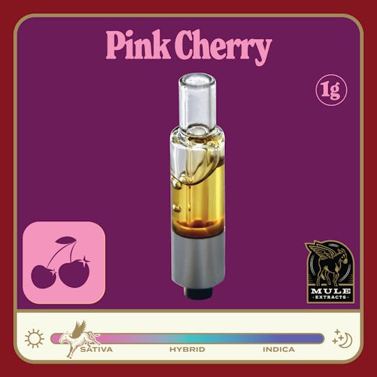 Mule Extracts - Mule - Pink Cherry Pure Live Resin Glass Cartridge 1g - 1