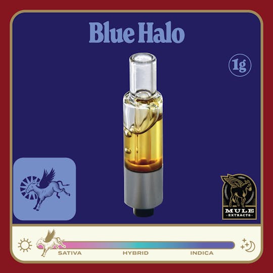 Mule Extracts - Mule - Blue Halo Pure Live Resin Glass Cartridge 1g - 1