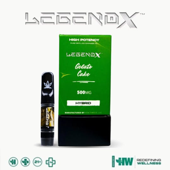Health Weed - LegendX Gelato Cake Cartridge 0.5g (500mg) - 1
