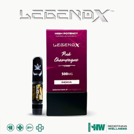 Health Weed - LegendX Pink Champagne Cartridge 0.5g (500mg) - 1