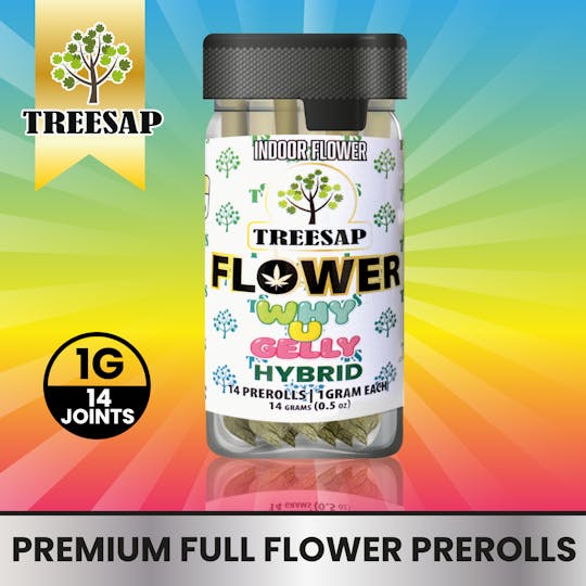 Treesap - CA - Treesap 14pk non-infused pre-rolls - Why U Gelly - Hybrid- 14g - 1