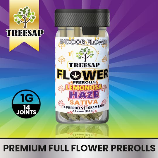 Treesap - CA - Treesap 14pk non-infused pre-rolls - Lemonosa Haze - Sativa - 14g - 1