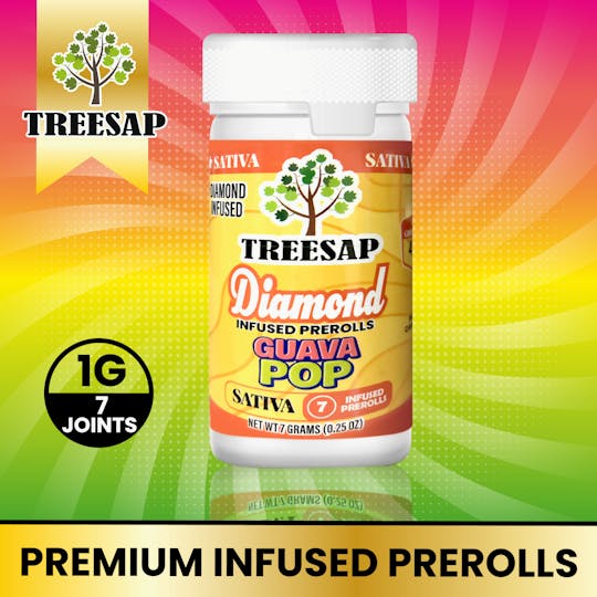 Treesap - CA - Treesap 7PK Infused pre-rolls— Guava Pop (Sativa) 7g - 1