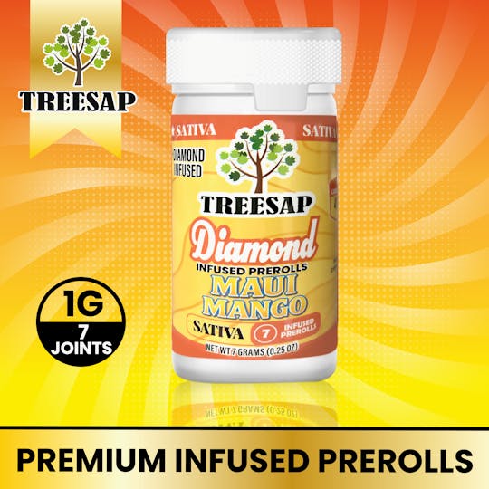 Treesap - CA - Treesap 7PK Infused pre-rolls— Maui Mango (Sativa) - 1
