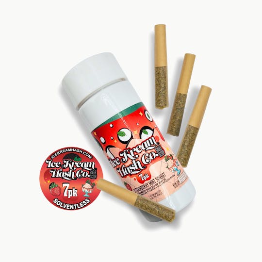 Ice Kream Hash Co. - IKHCO | Strawberry Mint Sorbet | Rosin INF PRJ | Single Scoop 7pk | 3.5g - 1
