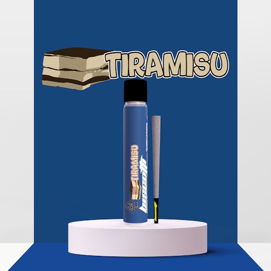 Biscotti - Biscotti - Hash Infused Preroll - 1g - Singolo - Indica - Tiramisu - 1