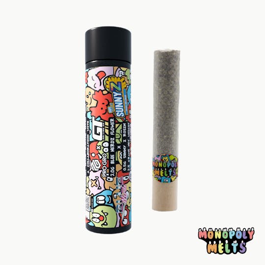 Monopoly Melts - Hash Hole-Blue Nerdz Flower 2.0g x SunnyZ Cold Cure Live Rosin 0.5g - 1