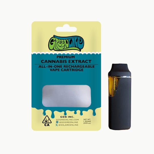 Greenline - Blue Raspberry - AIO (All-In-One) Vape - Sativa Hybrid - 1g - 1