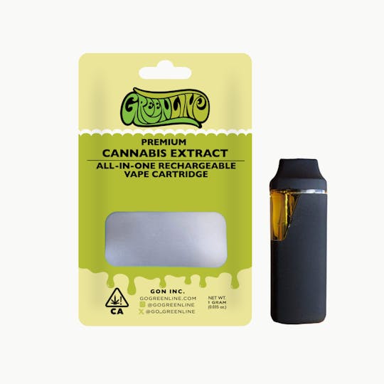 Greenline - Lemon OG - AIO (All-In-One) Vape - Indica Hybrid - 1g - 1
