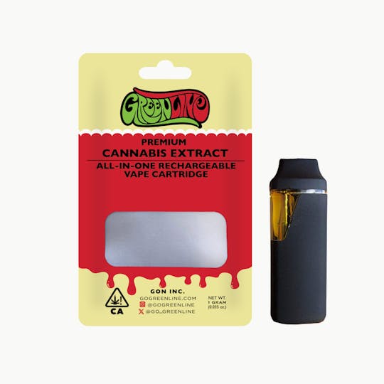 Greenline - Watermelon Bubblegum - AIO (All-In-One) Vape - Indica Hybrid - 1g - 1