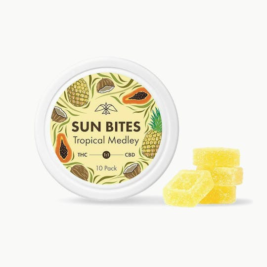 Firelands Scientific - Tropical Medley 1:1 Sunbites 10pk 1 Day - 100MG - Edibles - 1