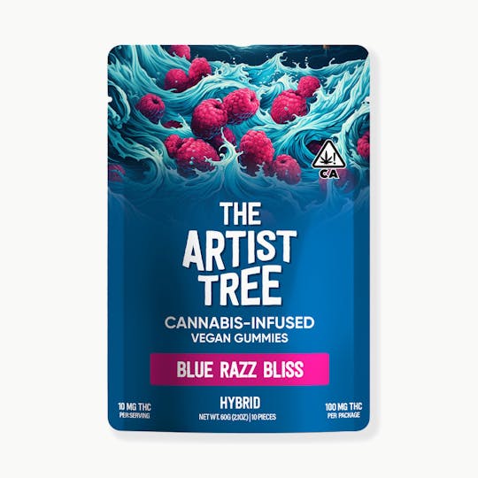 The Artist Tree - TAT Blue Razz Bliss (H) Gummies 100mg - 1