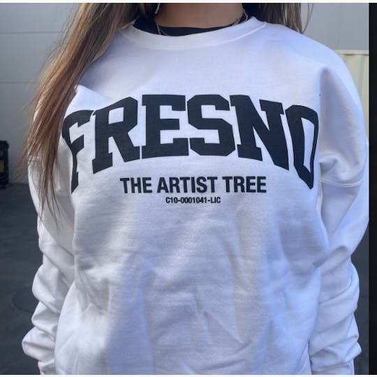The Artist Tree - The Artist Tree Fresno White Crewneck - 1