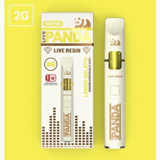 Loud Panda - Live Panda - Lemon Gelatti - 2G Live Resin Vape - 1