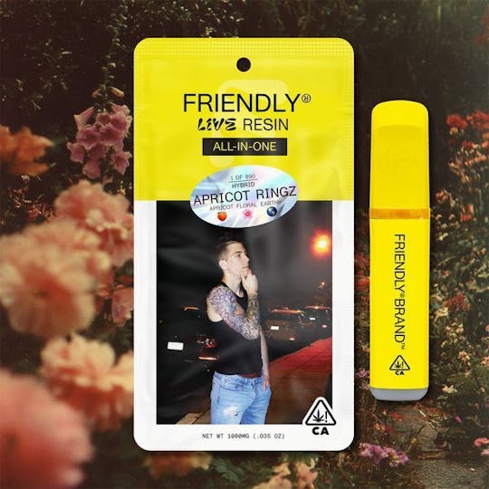 Friendly Brand - Apricot Ringz - 1g Live Resin AIO - 1