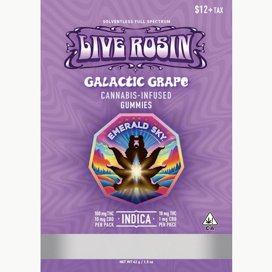 Emerald Sky - Emerald Sky | Galactic Grape | Live Rosin Gummies | 10pk - 1