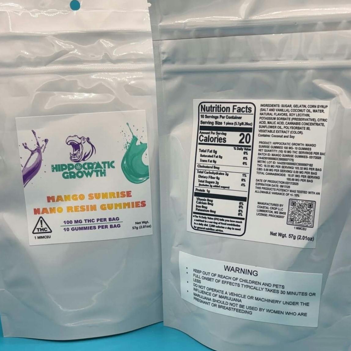 The Hippocratic Growth - Coastal Crop - Hippocratic Growth: Nano Mango Sunrise - Resin Gummies - 1