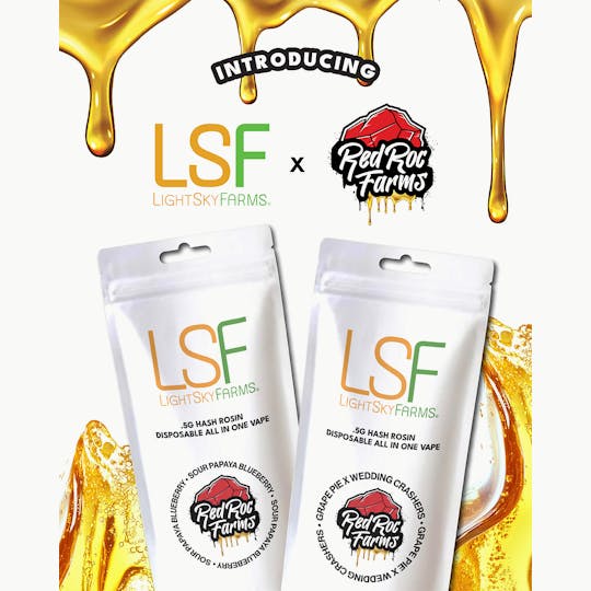 LightSky Farms - Grape Pie Wedding Crashers .5g Live Rosin Disposable Vape Cart - 1