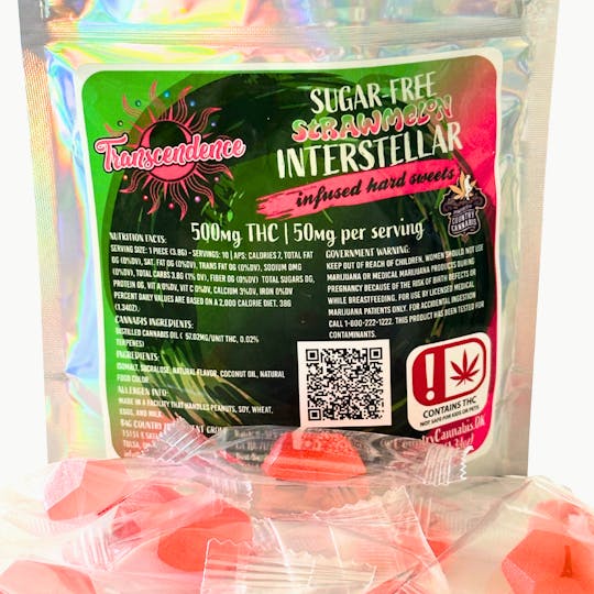 Country Cannabis - Strawmelon (Sugar-Free) | Infused Hard Sweets | Transcendence Lozenges - 1