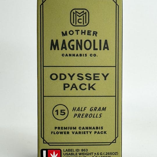 Mother Magnolia Cannabis Co - Mother Magnolia - Odyssey 15pk 7.5g Megafauna/Alpha Blue/Sangria Kush - 1