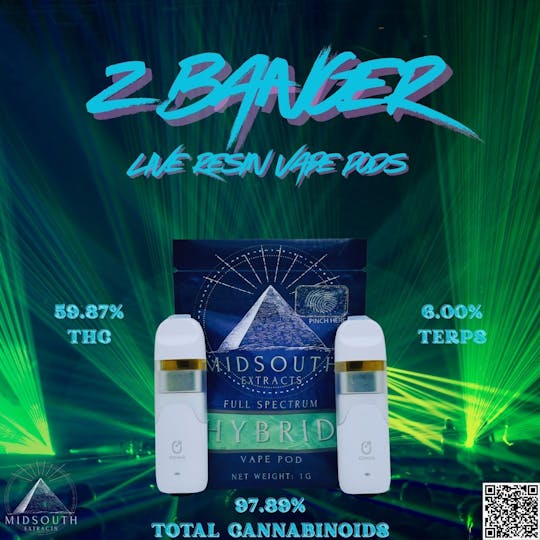MidSouth Extracts - 1g Vape Pod - Live Resin - Z Banger - 1