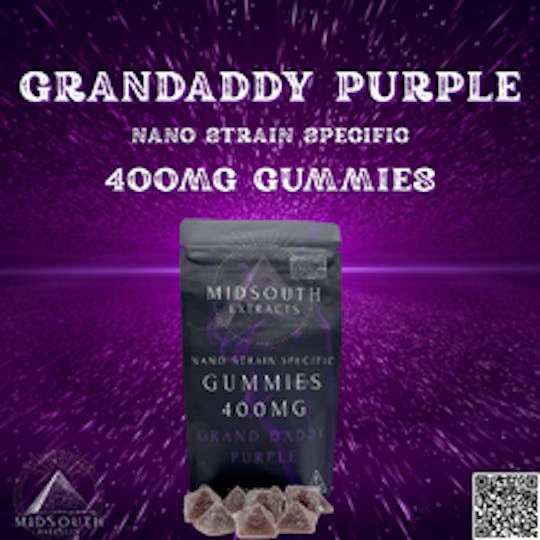 MidSouth Extracts - Nano Gummies - 400mg - Grandaddy Purple - 1