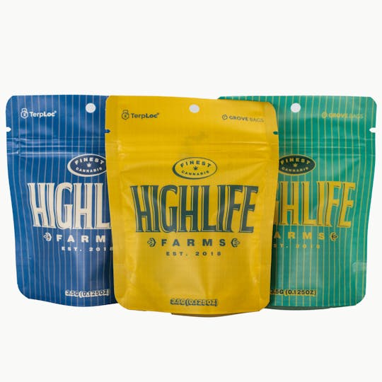 High Life Farms - MI - High Life Farms Biker Kush Prepackaged 3.5g - 1
