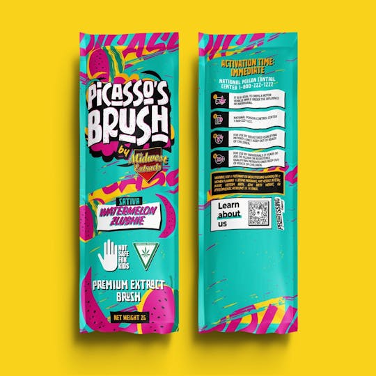 Midwest Extracts - Midwest Extracts Watermelon Zlushie Live Resin 2G Picasso's Brush - 1