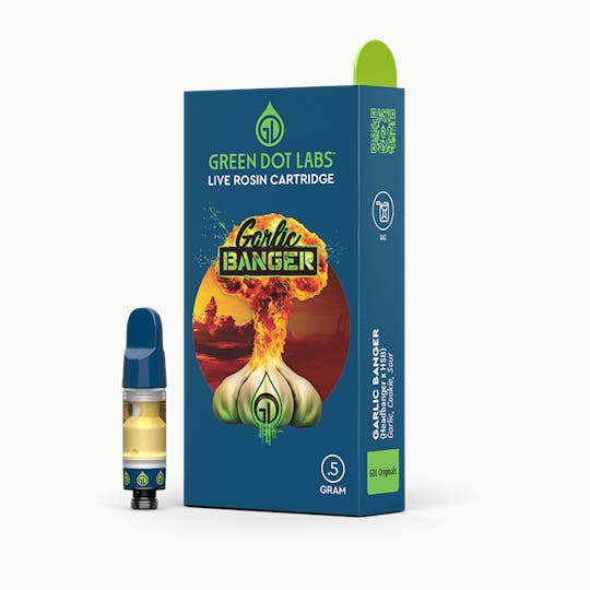 Green Dot Labs - GDL Live Rosin Cartridge (.5g) | GDL Originals | Garlic Banger - 1