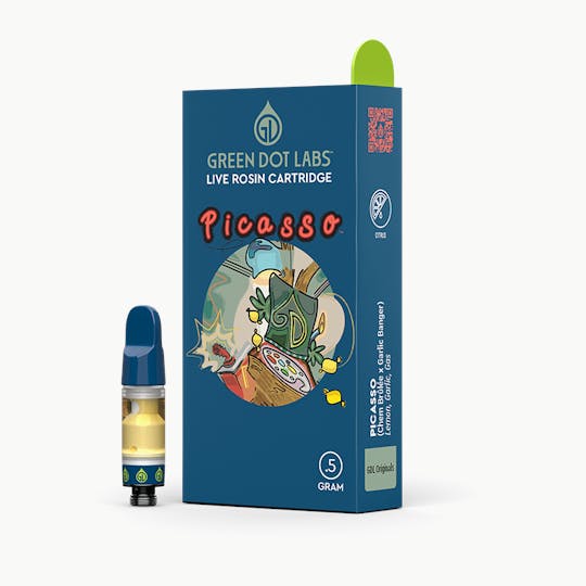 Green Dot Labs - GDL Live Rosin Cartridge (.5g) | GDL Originals | Picasso - 1
