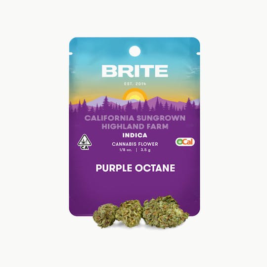 Brite Labs - BRITE Highland OCal Flower (3.5g) - Indica - Purple Octane - 1