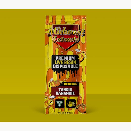 Midwest Extracts - Midwest Extracts Tangie Banangie Live Resin 1G Disposable - 1