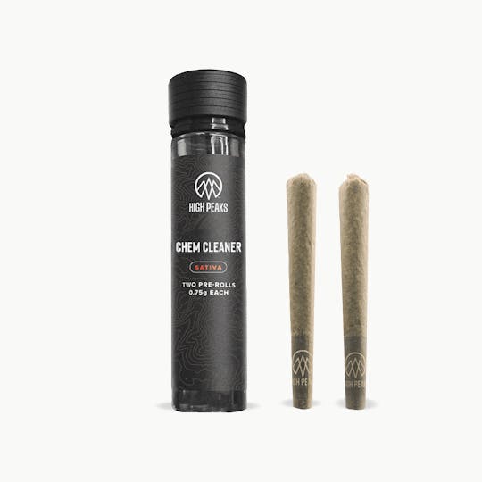 High Peaks - Chem Cleaner | Sativa | 2-Pack Pre-Rolls | 0.75g Each - 1