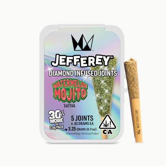 West Coast Cure - Watermelon Mojito - 0.65G Jefferey 5 Pack Infused - 1